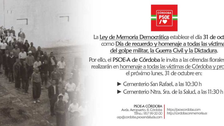 Homenaje a las víctimas de la guerra civil y dictadura de Córdoba y provincia