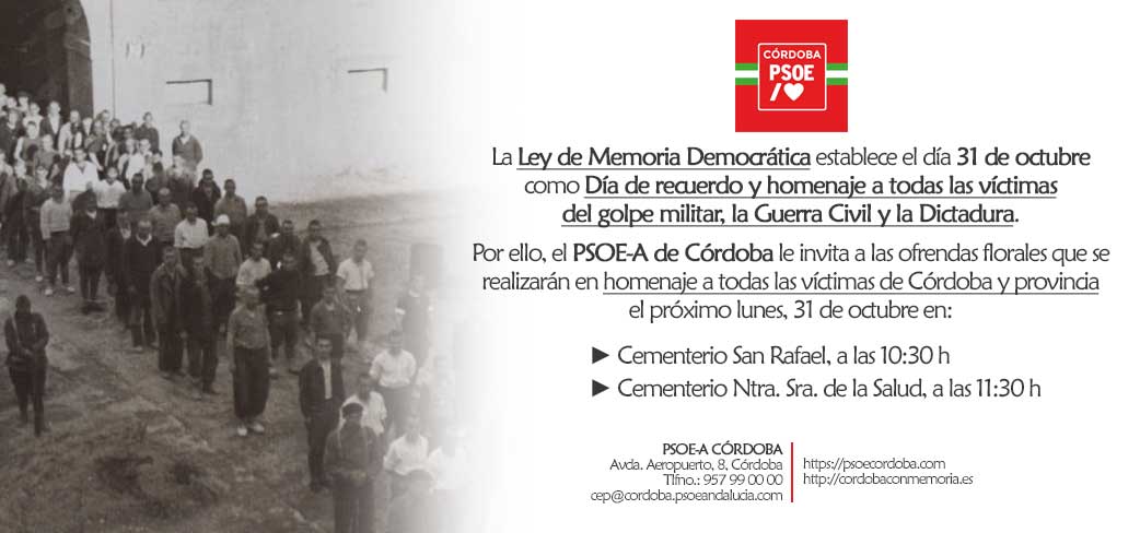 Homenaje a las víctimas de la guerra civil y dictadura de Córdoba y provincia